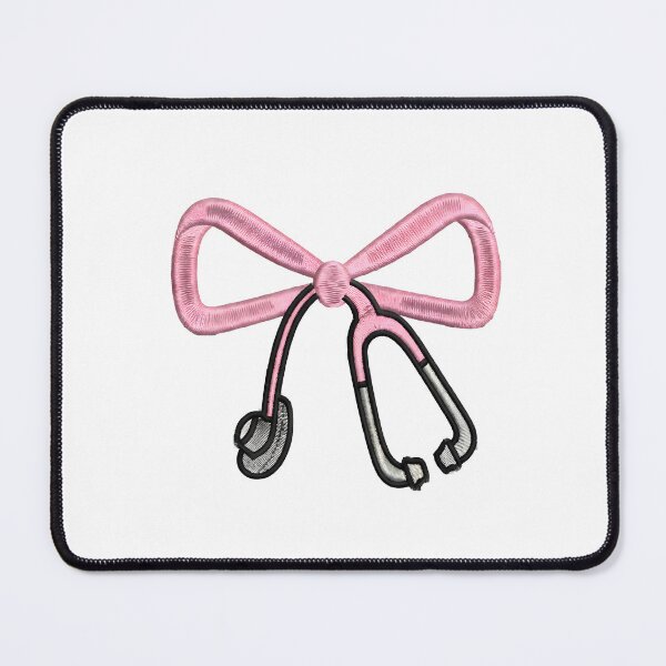Item preview, Pink Bow Stethoscope Nurse Design | Medical Student Gift | Doctor Stethoscope Ribbon | Nurse Life Pink Bow | Embroidered Style Medical Art | Nurse Graduation Gift | Pediatric Nurse designed and sold by Noe Mill.