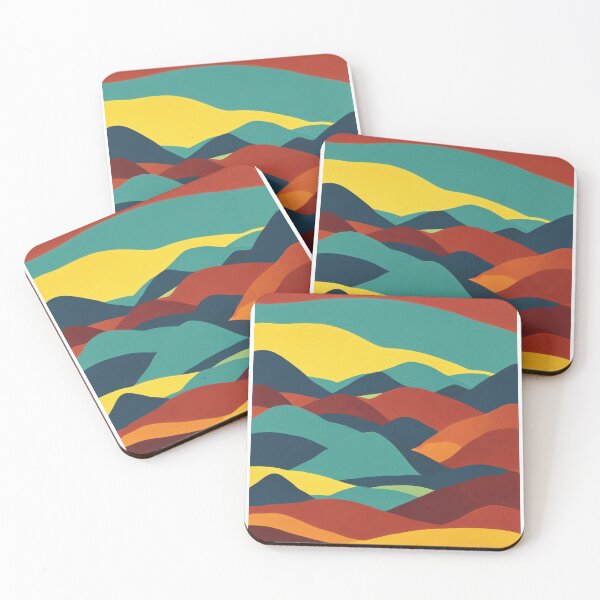 Item preview, Retro Rainbow Rolling Hills Landscape designed and sold by brosky317.
