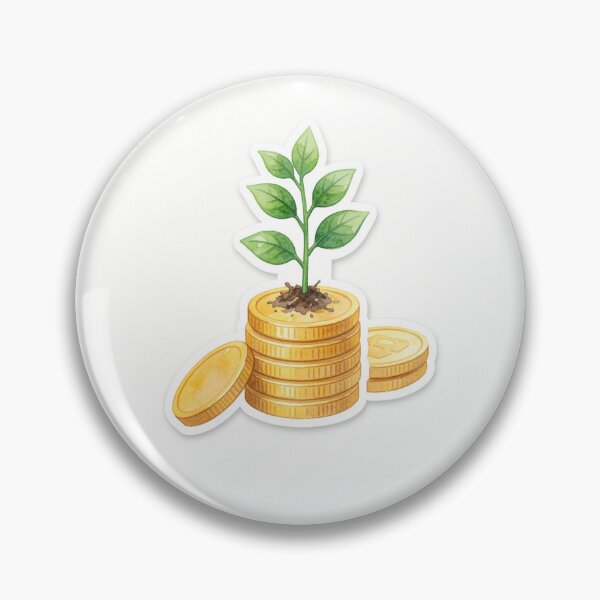 Item preview, Green Plant Gold Coins Growth designed and sold by Nosvaq.