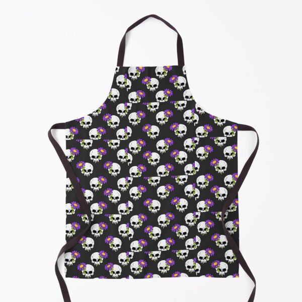 Item preview, "Blooms from the Dark" Graphic: Vibrant Purple Daisy Eye Skull Pattern designed and sold by GrimNest.