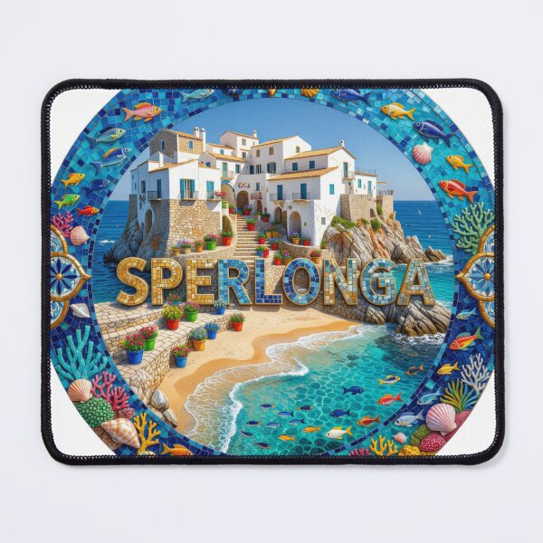 Item preview, Sperlonga Coastal Mosaic Travel Sticker Summer Souvenir designed and sold by Imaginarium of Chaos falcon88 .