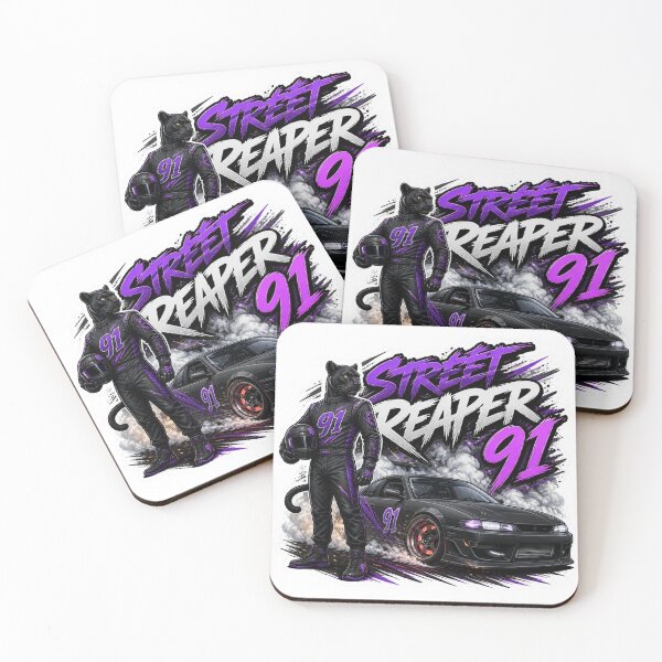 Item preview, Street Reaper Racing Wolf Graphic | JDM Drift Car PNG | Turbo Streetwear Sticker | Japanese Car Enthusiast Gift designed and sold by Stylestickers55.