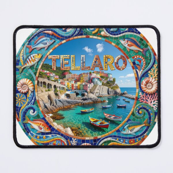 Item preview, Tellaro Harbor Mosaic Travel Sticker Summer Souvenir designed and sold by Imaginarium of Chaos falcon88 .