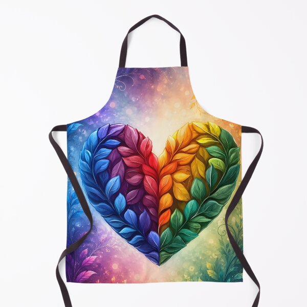 Item preview, Hearts 34 - Rainbow Leaf Heart Nature Illustration designed and sold by NikaNavi.