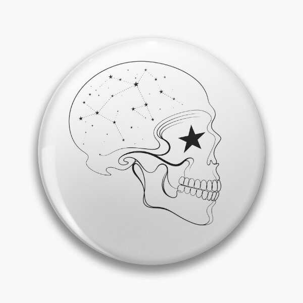 Item preview, Minimalist Celestial Skull Constellation Star Eye designed and sold by chattsuede.