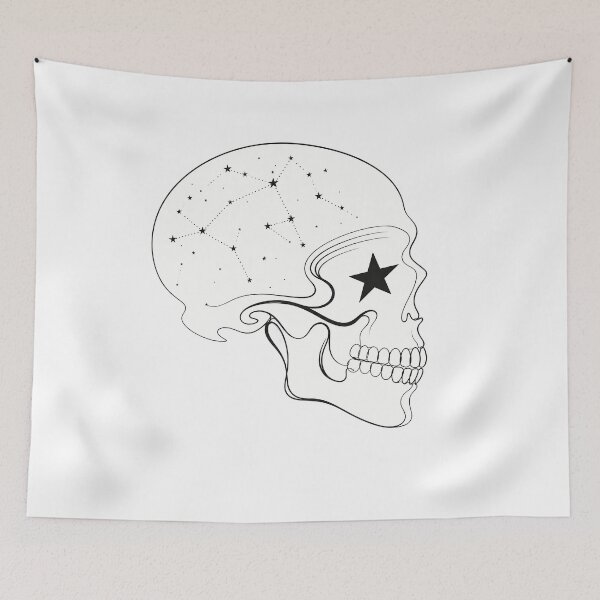 Item preview, Minimalist Celestial Skull Constellation Star Eye designed and sold by chattsuede.