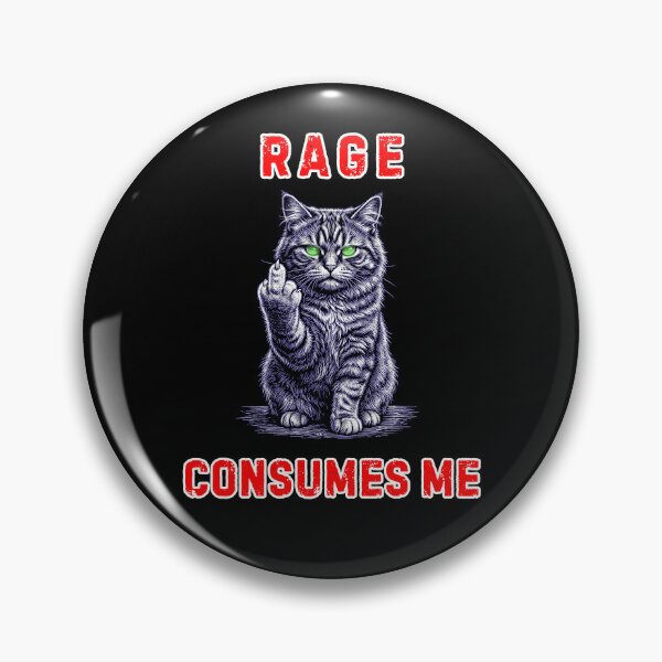 Item preview, Rage Consumes Me Middle Finger Cat designed and sold by WoodburyLake.