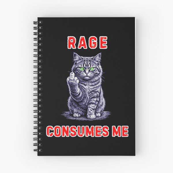 Item preview, Rage Consumes Me Middle Finger Cat designed and sold by WoodburyLake.