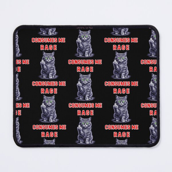 Item preview, Rage Consumes Me Middle Finger Cat designed and sold by WoodburyLake.