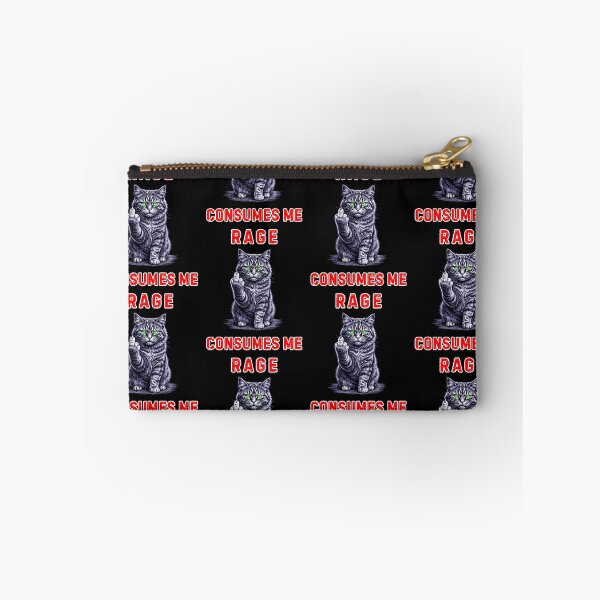 Item preview, Rage Consumes Me Middle Finger Cat designed and sold by WoodburyLake.