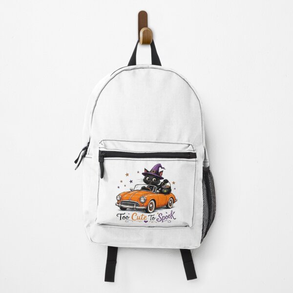 Item preview, Too Cute To Spook Cat Vintage Car Halloween designed and sold by chattsuede.