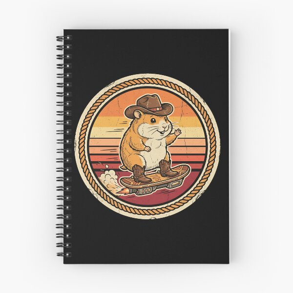 Item preview, Retro Hover Skateboard Hamster Vintage Badge designed and sold by DuckOddity.