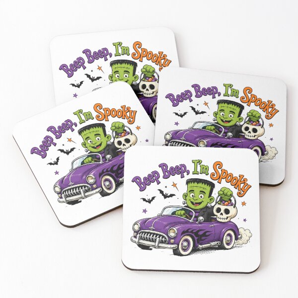 Item preview, Beep Beep I'm Spooky Cute Monster Car Halloween designed and sold by chattsuede.