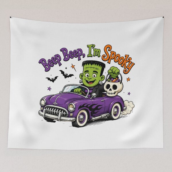 Item preview, Beep Beep I'm Spooky Cute Monster Car Halloween designed and sold by chattsuede.