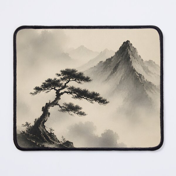 Item preview, Mist of Kyoto | Japanese Sumi-e Wall Art | Minimalist Zen Travel Poster | Japan No. 401 designed and sold by bauschberts.