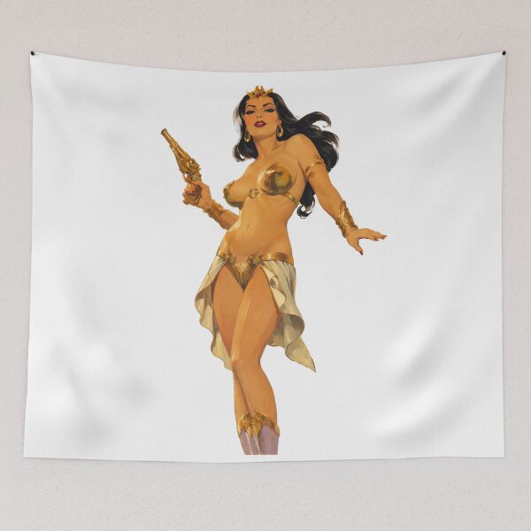 Item preview, Space Princess Pin Up | Original Vintage Sci-Fi Retro Art designed and sold by Cosplayvintage.
