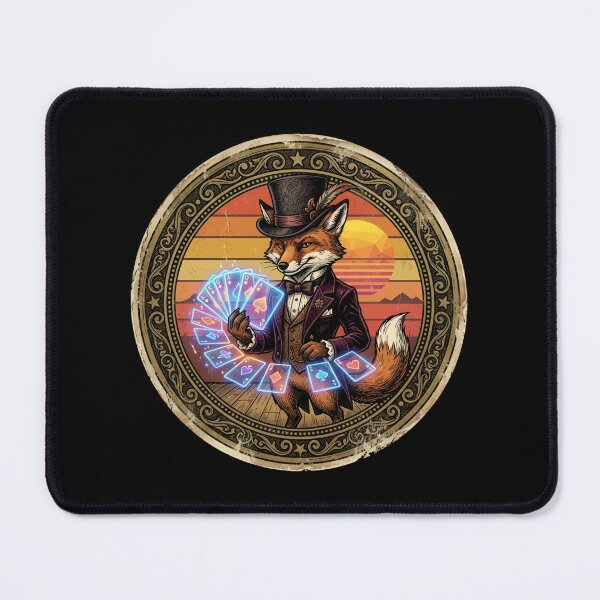 Item preview, Retro Cyber Gambler Fox Vintage Badge designed and sold by DuckOddity.