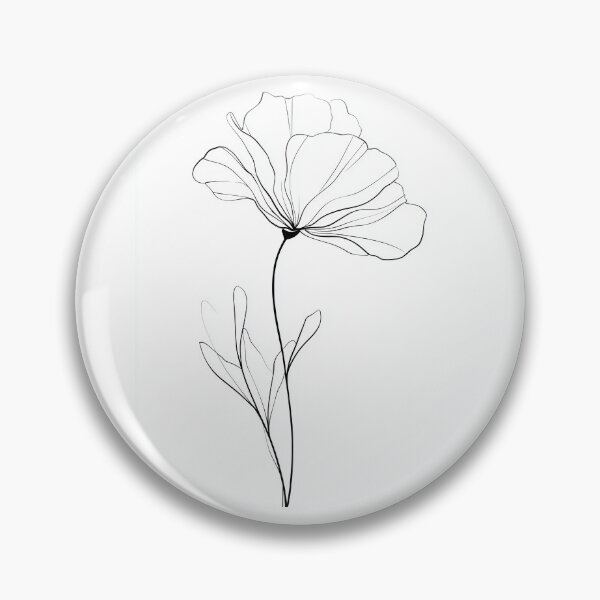 Item preview, Poppy Bloom — Minimalist Flower Line Art designed and sold by Helenaphotoart.