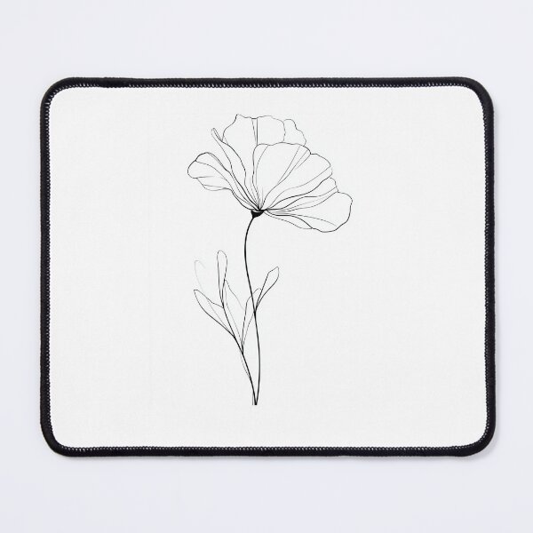 Item preview, Poppy Bloom — Minimalist Flower Line Art designed and sold by Helenaphotoart.