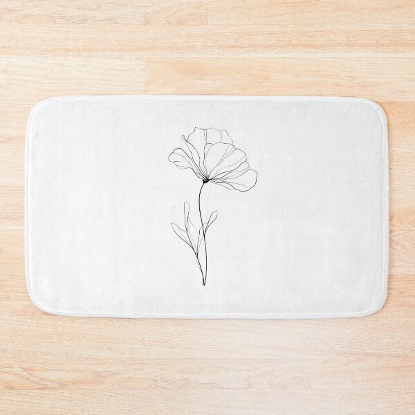 Item preview, Poppy Bloom — Minimalist Flower Line Art designed and sold by Helenaphotoart.