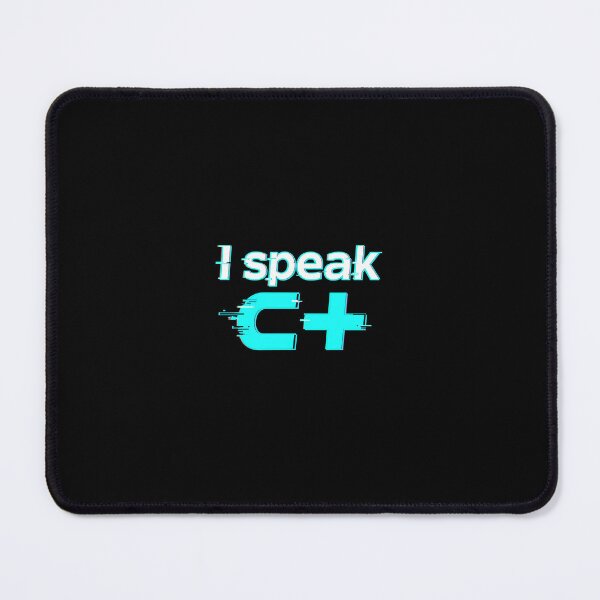 Item preview, I Speak C++ Text Glitch Cyan designed and sold by Nosvaq.