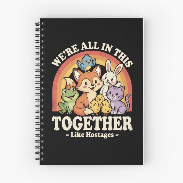Item preview, We're All In This Together Like Hostages Funny Animal T-Shirt | Cute Sarcastic Retro Graphic Gift designed and sold by Trendably.