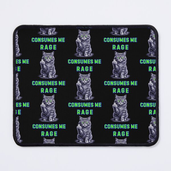 Item preview, Rage Consumes Me Middle Finger Cat designed and sold by WoodburyLake.