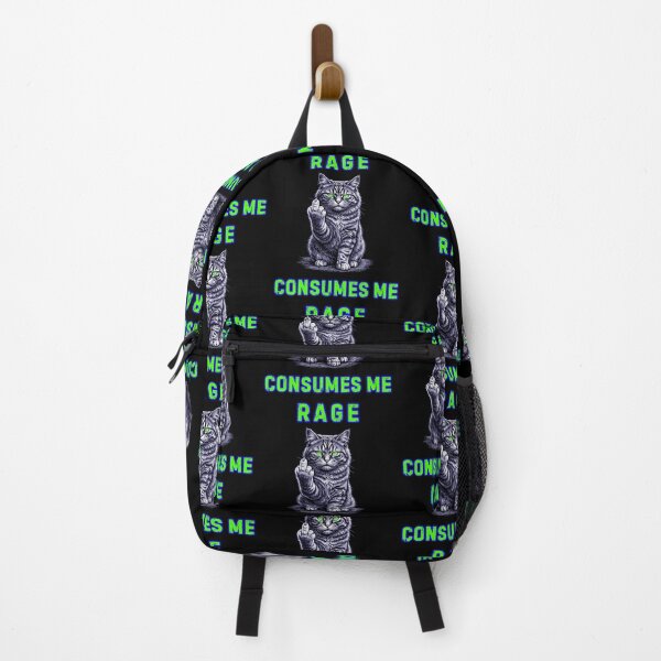 Item preview, Rage Consumes Me Middle Finger Cat designed and sold by WoodburyLake.