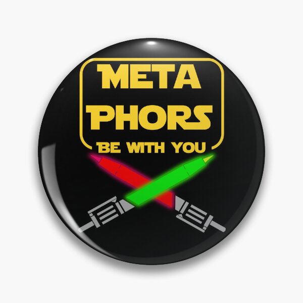Item preview, Metaphors Be With You Funny English Teacher Pun designed and sold by MathWare MathClips.