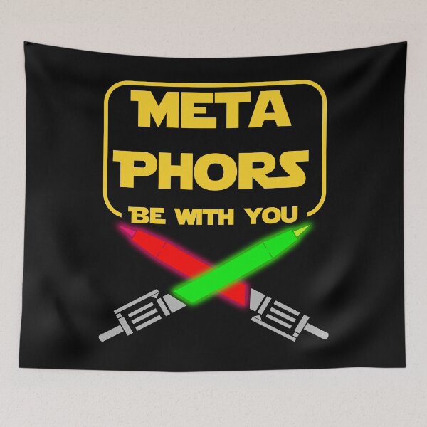 Item preview, Metaphors Be With You Funny English Teacher Pun designed and sold by MathWare MathClips.
