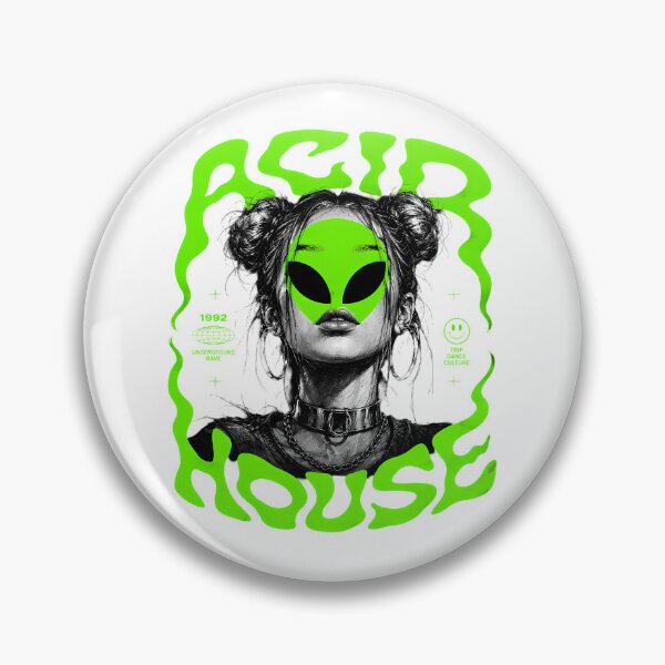 Item preview, 90s Acid House Alien Rave Girl Underground Techno designed and sold by chattsuede.