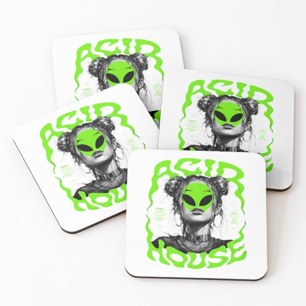 Item preview, 90s Acid House Alien Rave Girl Underground Techno designed and sold by chattsuede.