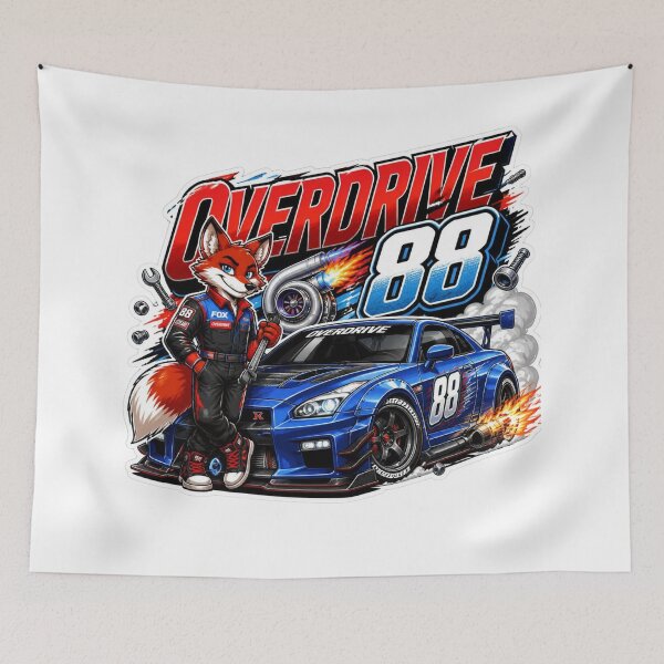 Item preview, Overdrive Turbo Drift Graphic | JDM Racing Car PNG | Streetwear Automotive Sticker | Japanese Car Enthusiast Tee designed and sold by Stylestickers55.