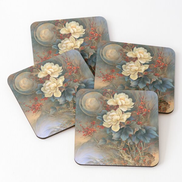 Item preview, Celestial Peonies under the Glowing Orb designed and sold by bloorose.