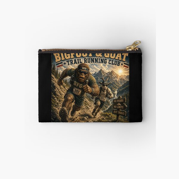 Item preview, Bigfoot and Goat Trail Running Club Funny Outdoor Running Design designed and sold by NicheBloom.