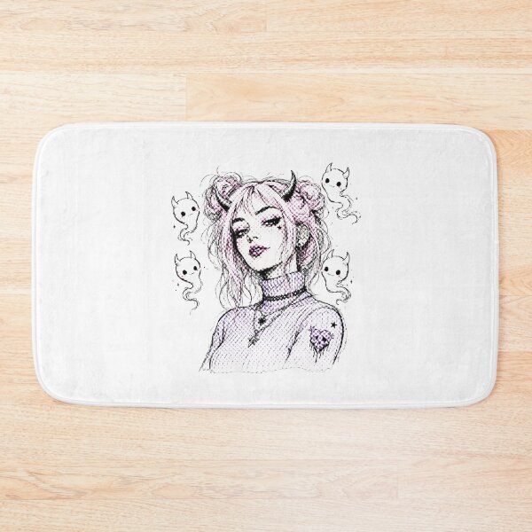 Item preview, Pastel Goth Anime Devil Girl With Space Buns designed and sold by chattsuede.