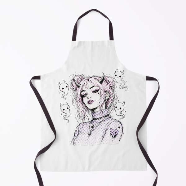 Item preview, Pastel Goth Anime Devil Girl With Space Buns designed and sold by chattsuede.