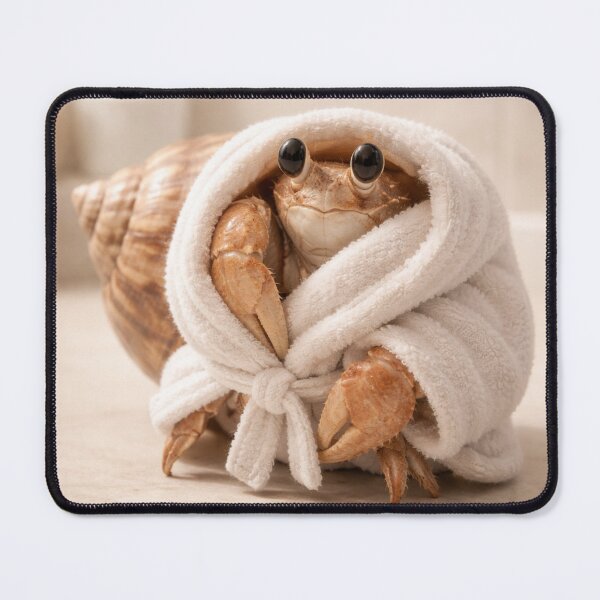 Item preview, Cozy Bathrobe Hermit Crab designed and sold by Sillytoe.