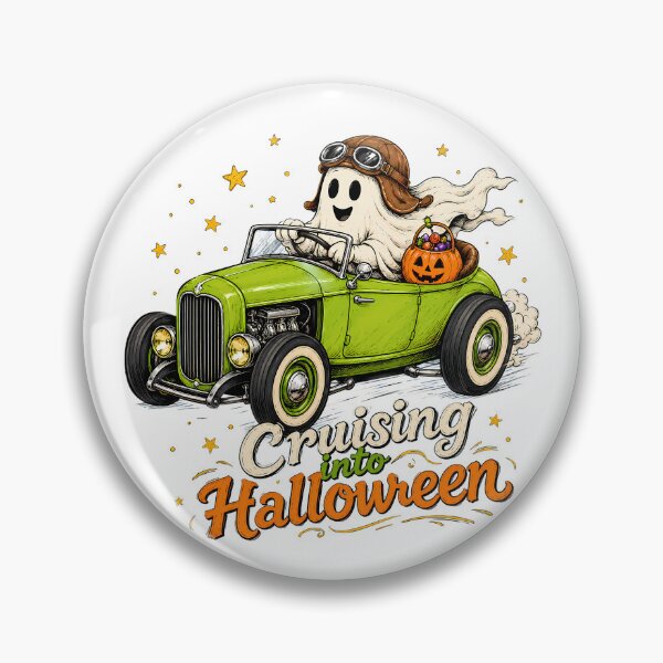 Item preview, Ghost Cruising Into Halloween Hot Rod Lover designed and sold by chattsuede.