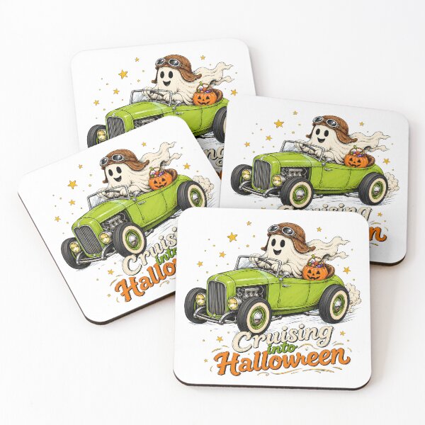 Item preview, Ghost Cruising Into Halloween Hot Rod Lover designed and sold by chattsuede.