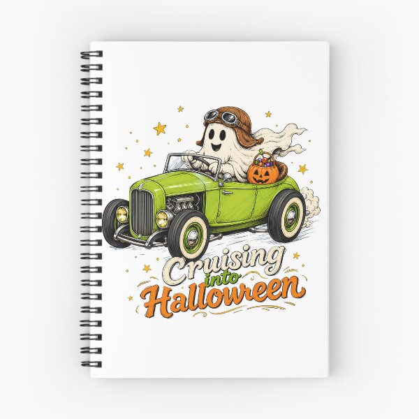 Item preview, Ghost Cruising Into Halloween Hot Rod Lover designed and sold by chattsuede.