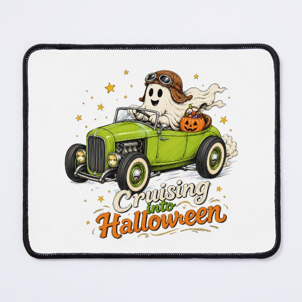 Item preview, Ghost Cruising Into Halloween Hot Rod Lover designed and sold by chattsuede.