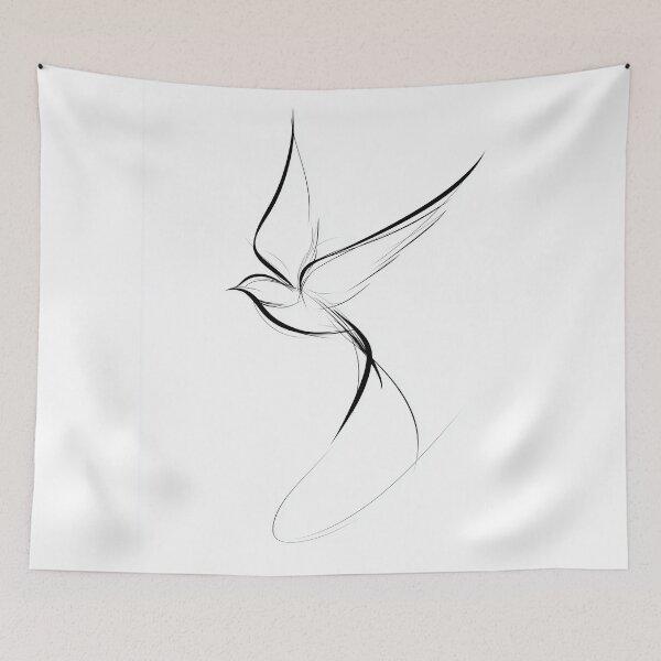 Item preview, Graceful Flight — Abstract Bird Line Art designed and sold by Helenaphotoart.