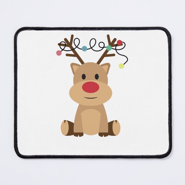Item preview, Cute Christmas Reindeer | Kawaii Rudolph with Christmas Lights | Minimal Holiday Design designed and sold by Rush2Buy.
