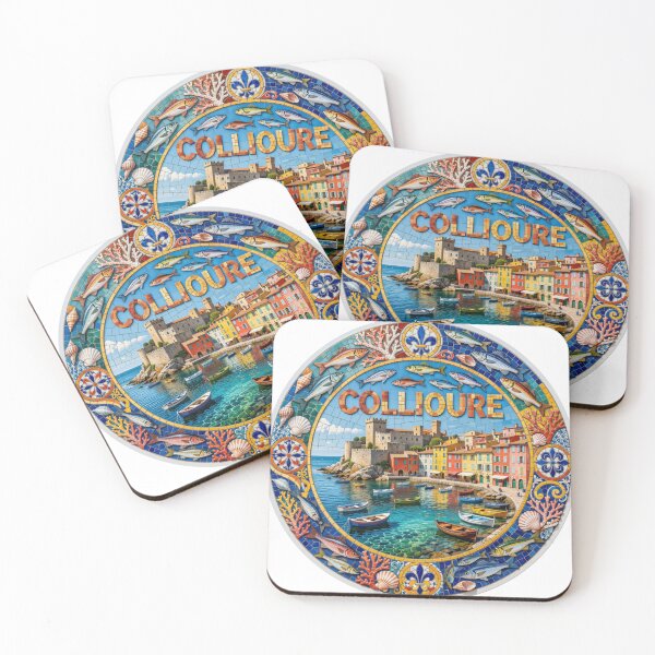 Item preview, Collioure Harbor Mosaic Travel Sticker Summer Souvenir designed and sold by Imaginarium of Chaos falcon88 .