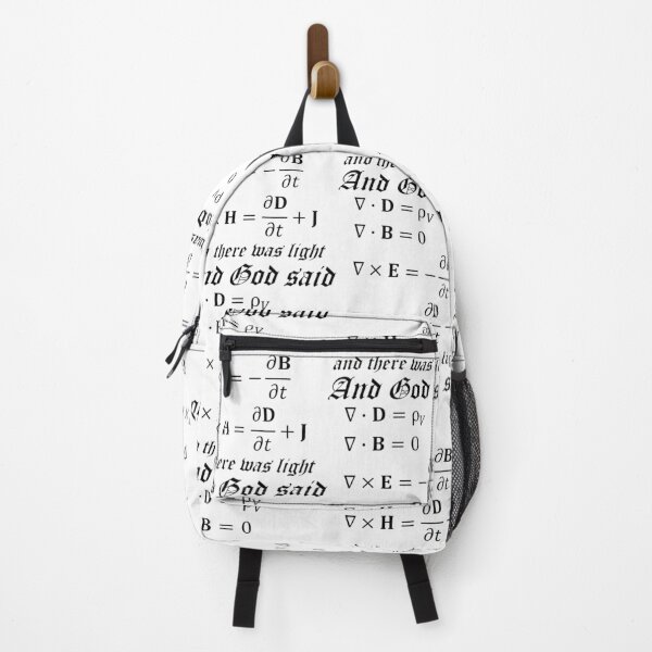 Item preview, And God Said Maxwell Equations Physics Joke Science Teacher Black Text designed and sold by MathWare MathClips.
