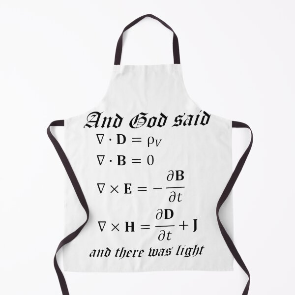 Item preview, And God Said Maxwell Equations Physics Joke Science Teacher Black Text designed and sold by MathWare MathClips.