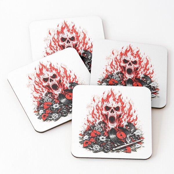 Item preview, Heavy Metal Flaming Skull Punk Rock Music Rebel designed and sold by chattsuede.