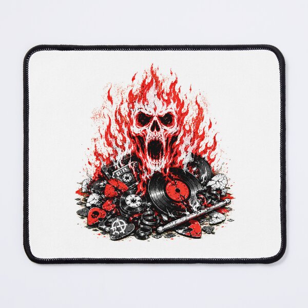 Item preview, Heavy Metal Flaming Skull Punk Rock Music Rebel designed and sold by chattsuede.