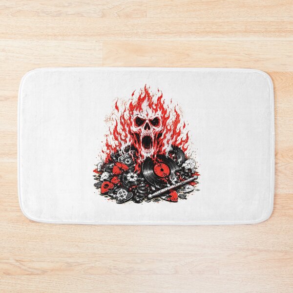 Item preview, Heavy Metal Flaming Skull Punk Rock Music Rebel designed and sold by chattsuede.